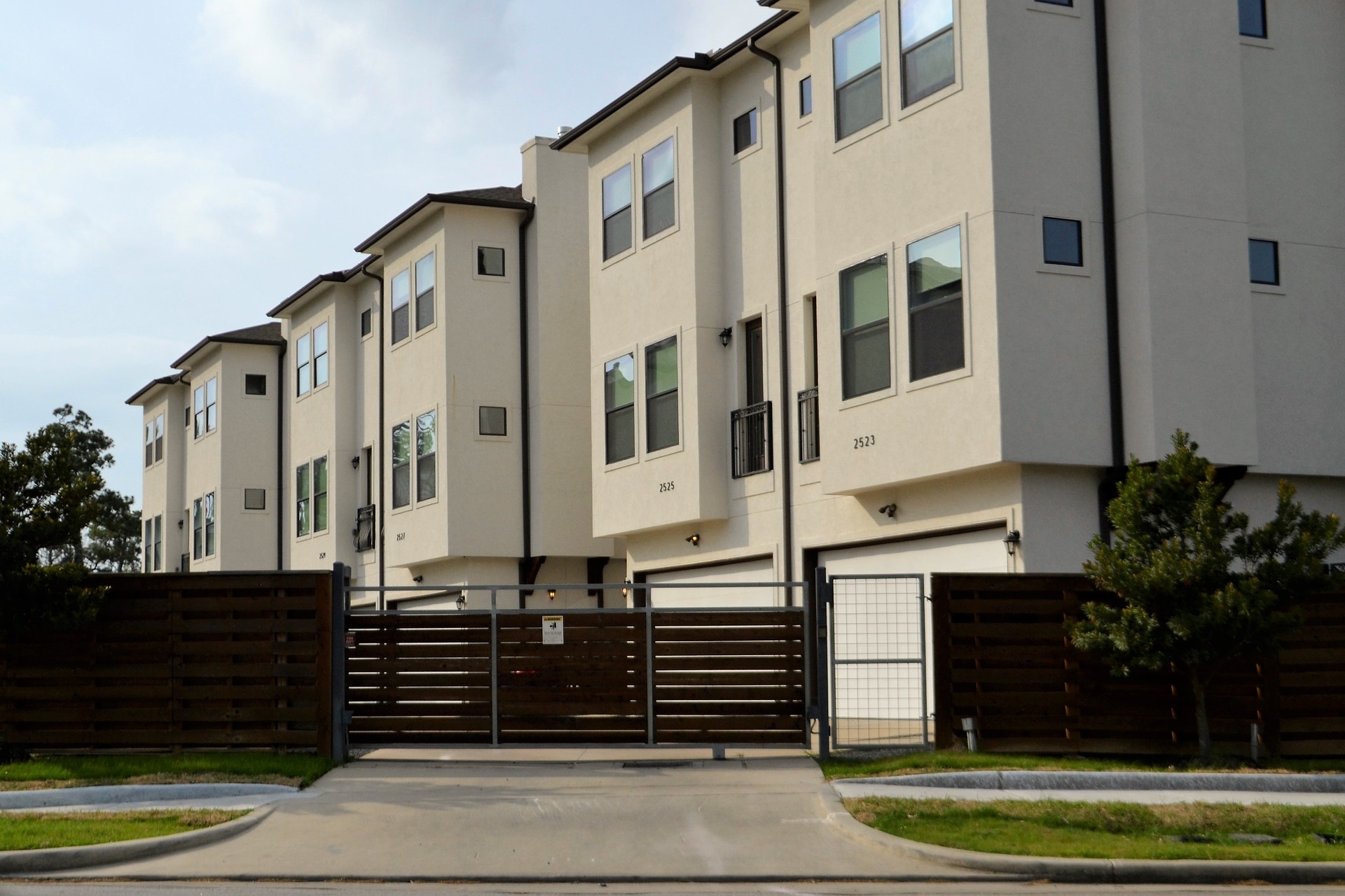 Outside view of apartment complex